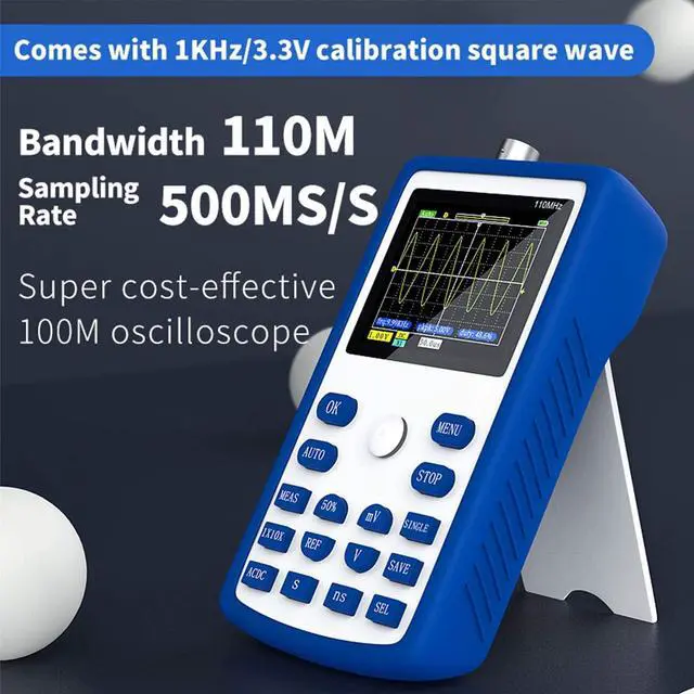 Alt view image 5 of 7 - Oscilloscope Multimeter Signal Generator Digital Lab Oscilloscopes, 500MS/S Sampling Rate, 110MHz Bandwidth, 1KHz/3.3V Calibration Square Wave Osciloscopio Automotriz