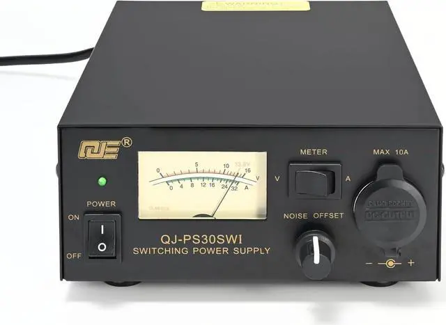 Alt view image 7 of 7 - 13.8V 30A Bench Power Supply, Analog DC Power Supply with Cigarette Plug, Ham Radio Regulated Switching Power Supply, Noise Offset Control
