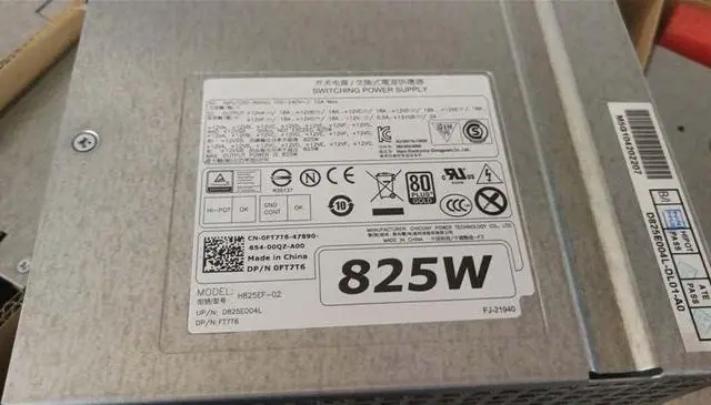 Alt view image 2 of 5 - Original H825EF-02 825w PSU Server Power Supply for DELL T7910 T5810 T7810 W1FJK FT7T6