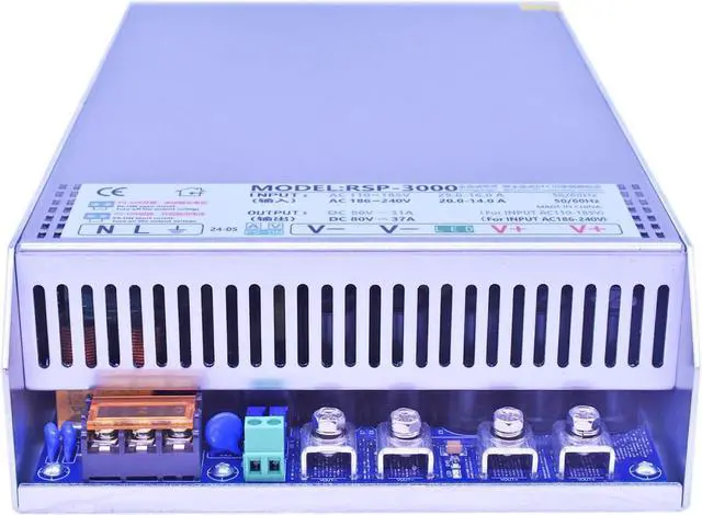 Main image of RSP-3000 Switching Power Supply with Active PFC Function Power 3000W 0~48V 24V 150V 300V 500V 110-240VAC to DC Power Supply for Industrial quipment (DC 24V, AC100V~145V2500W), 2500W~3000W