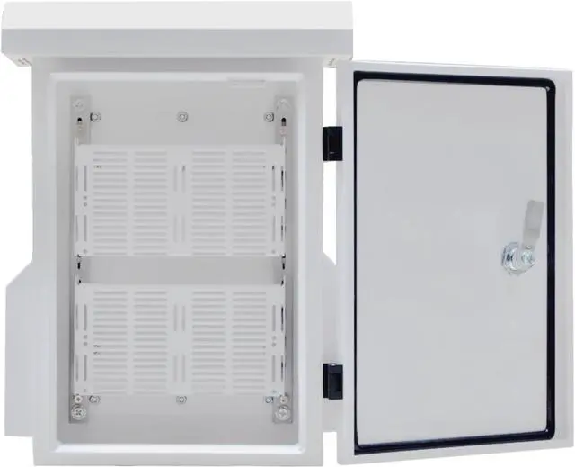 Main image of Electrical Box Enclosure Junction Outdoor - Ventilated Electrical Cabinet Distribution Box Weatherproof Dustproof, Galvanized Plate, Support Wall or Pole Mounted, Size: 11.8"x15.7"x9.8" Relbud