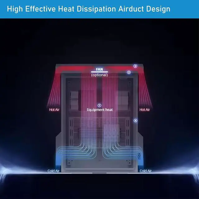 Alt view image 6 of 7 - Electrical Box Enclosure Junction Outdoor - Ventilated Electrical Cabinet Distribution Box Weatherproof Dustproof, Galvanized Plate, Support Wall or Pole Mounted, Size: 11.8"x15.7"x9.8" Relbud