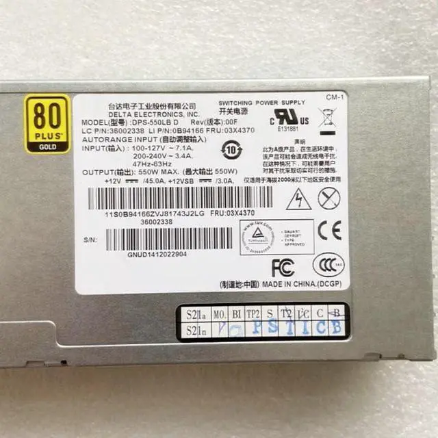 Alt view image 6 of 6 - for Server Power Supply DPS-550LB A/B/C/D 550W 03X4370 36002338 Tested