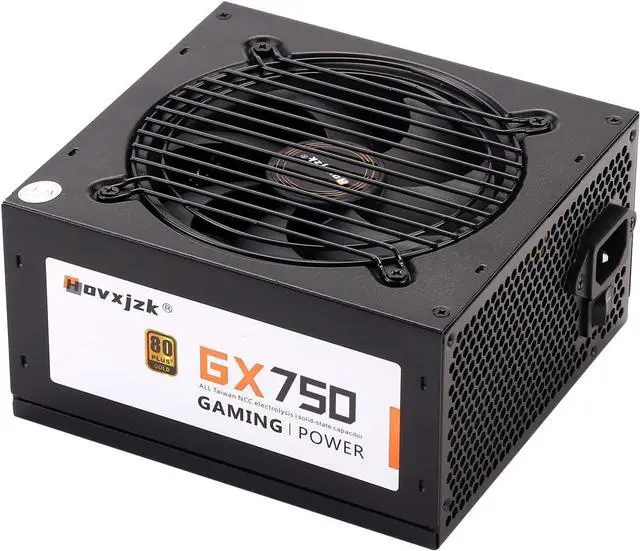 Alt view image 5 of 7 - 750 Watt ATX Fully Modular Power Supply 80+ Gold ATX 3.0 & PCIE 5.0 Ready Fully Modular 120mm Silent FDB Fan  ATX PSU5 Year WarBlack