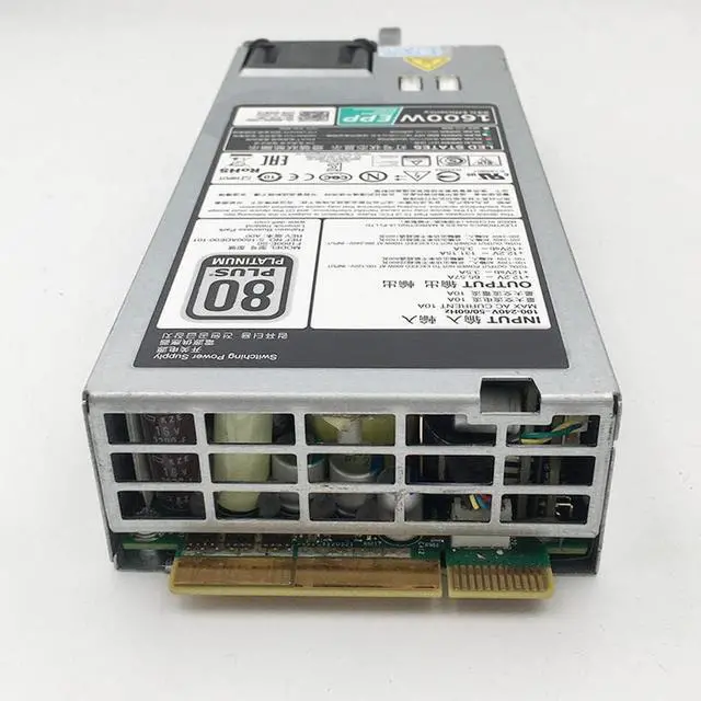 Alt view image 5 of 6 - D1600E-S0 for R630 R730XD R740 FX2S Server Power Supply D1600E-S1 F1600E-S0 T4GCW D5W1N 1600W