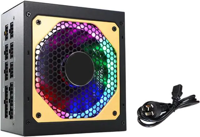 Alt view image 5 of 7 - Efficient 850W Fully Modular Computer Power Supply Stable Output 110V-264V Voltage with Gold Certification Peak1000w