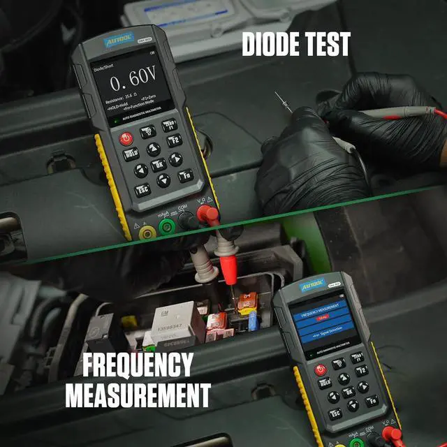 Alt view image 5 of 7 - AUTOOL Automotive Multimeter Oscilloscope, Digital Oscilloscope and Multimeter Combo 1000V 20A, Handheld Rechargeable Multimeter Kit TRMS, with Ignition Pulse Signal Test