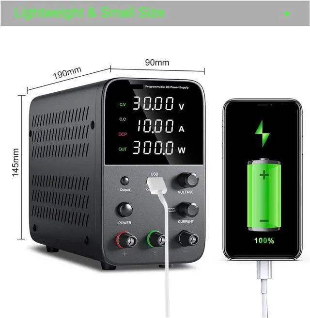 Alt view image 3 of 7 - dc Power Supply Adjustable DC Power Supply 30V 10A 60V 5A Lab Power Source Stabilized Power Supply Voltage Regulator Switch 220V (Color : WPS605H 60V 5A)