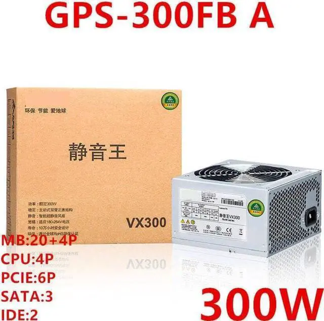 Alt view image 6 of 6 - PSU for VX300 GTX1050 550 Mute Wide Desktop Computer Power Supply Rated 300W Peak 400W Power Supply GPS-300FB A