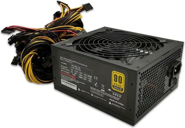 Main image of 2000W Bitcoin Mining PSU PC Power Supply Computer Mining Rig 8 GPU ATX Ethereum Coin 12v 4 pin Power Supply