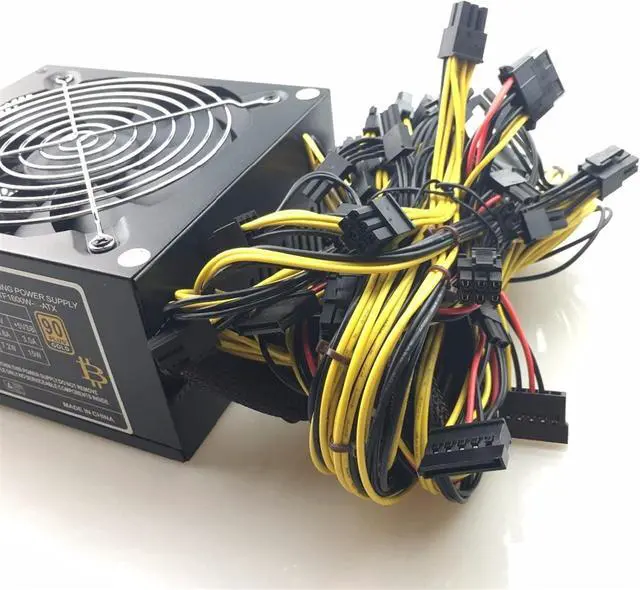 Alt view image 5 of 7 - 1600w Computer Power Supply Mining rig antminer pico PSU asic Bitcoin Miner for rx 470 rx 580 rx 570 rx480 ATX BTC