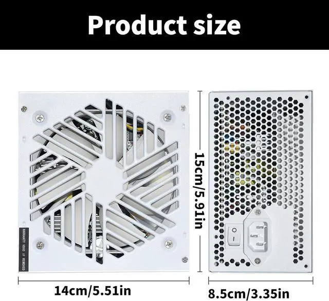Alt view image 4 of 7 - 110-240V High Performances 850W PSUs Computer Power Supply for PC Fully Modulars with Quiet 120mm Cooling Fan