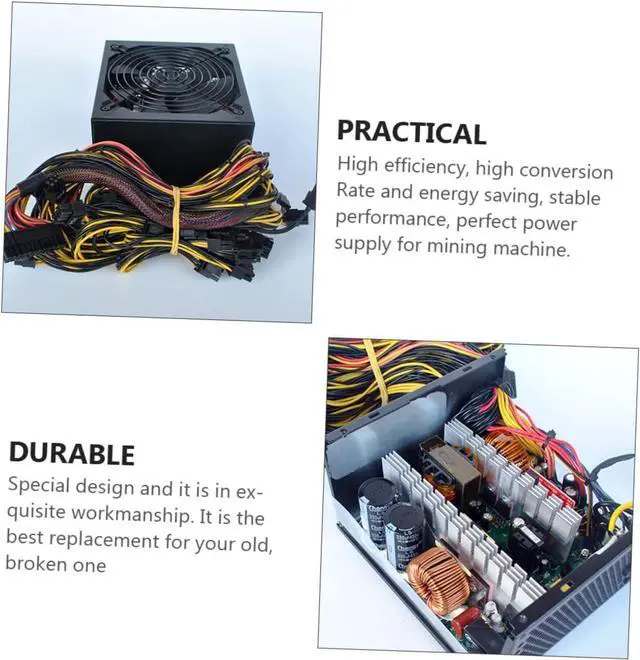 Alt view image 6 of 7 - Power Supply Computer Power Adapter Computer Part Silent Power Source Computer Power Source