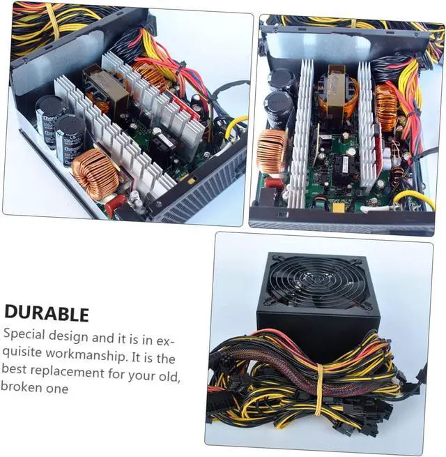 Alt view image 4 of 7 - Power Supply Computer Power Adapter Computer Part Silent Power Source Computer Power Source