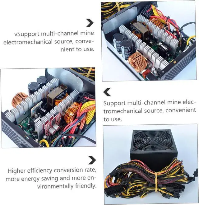 Alt view image 5 of 7 - Power Supply Computer Power Adapter Computer Part Silent Power Source Computer Power Source