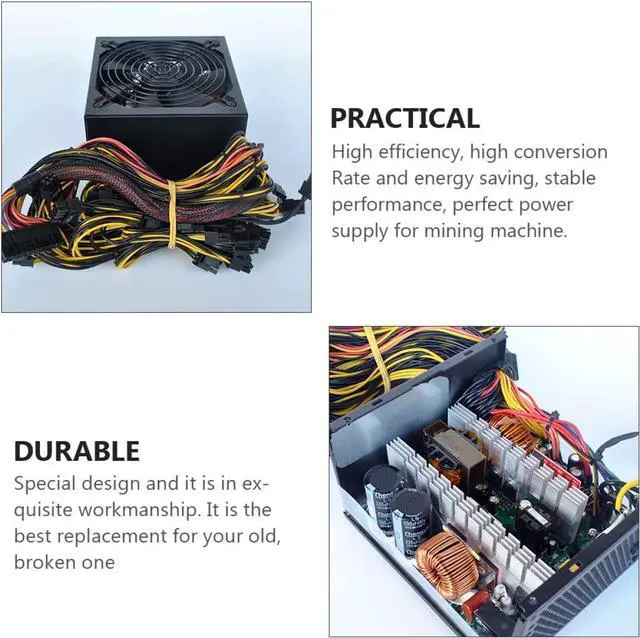 Alt view image 3 of 7 - 2pcs Power Supply Desktop Computer Power Source Silent Power Source Computer Power Adapter Computer Part