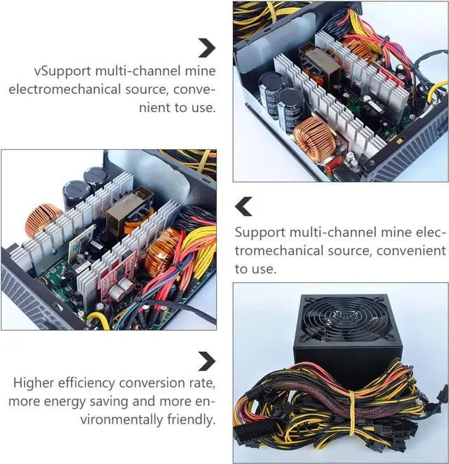 Alt view image 4 of 7 - 2pcs Power Supply Desktop Computer Power Source Silent Power Source Computer Power Adapter Computer Part
