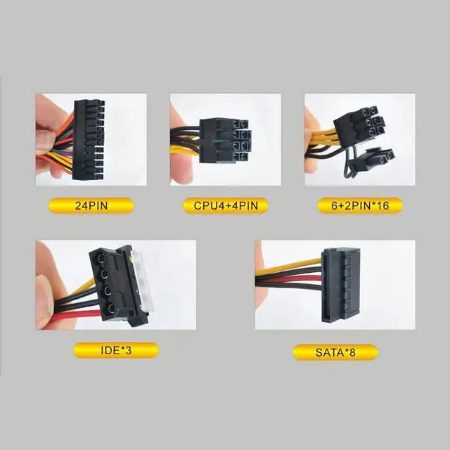 Alt view image 7 of 7 - 2pcs Power Supply Desktop Computer Power Source Silent Power Source Computer Power Adapter Computer Part