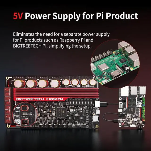 Alt view image 6 of 7 - BIGTREETECH Kraken Control Board Onboard 8×TMC2160 Drivers Up to 60V High-Performance Perfect Fit Voron Phoenix CoreXY 3D Printer DIY Support Klipper/Marlin/RRF For HDMI5/HDMI7, EBB SB2209 CAN, BTT Pi
