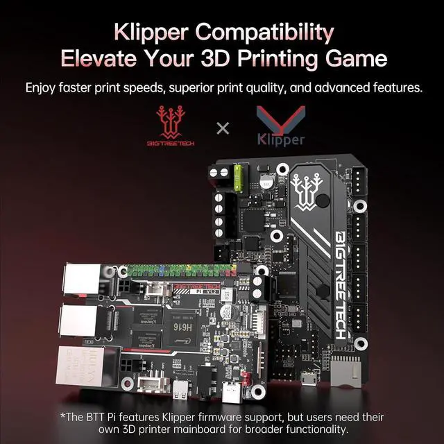 Alt view image 2 of 7 - BIGTREETECH SKR Mini E3 V3.0 + BTT Pi V1.2 + TFT35 SPI V2.1 + SFS V2.0 Kit for FDM 3D Printer Upgrade Klipper Firmware for Ender-3, Ender-3 V2, Voron 2.4, Most of i3/Core XY 3D Printer