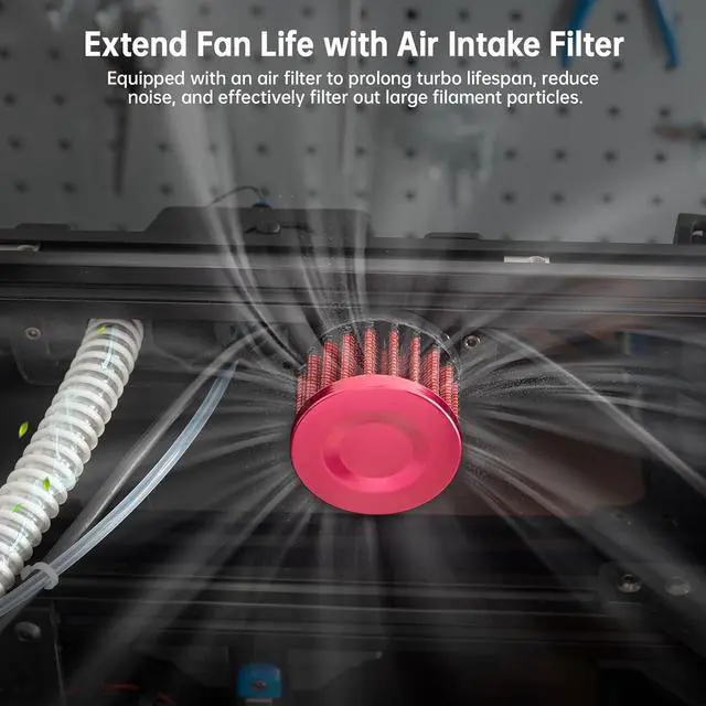 Alt view image 4 of 7 - BIGTREETECH Universal Turbo Kit 24V Brushless Centrifugal Air Blower WS7040 BLDC Blower Fan 6.5kpa Blower Kit with Universal Controller Adapter&Air Filter 3D Printer Part for Voron2.4, VzBot, HevORT