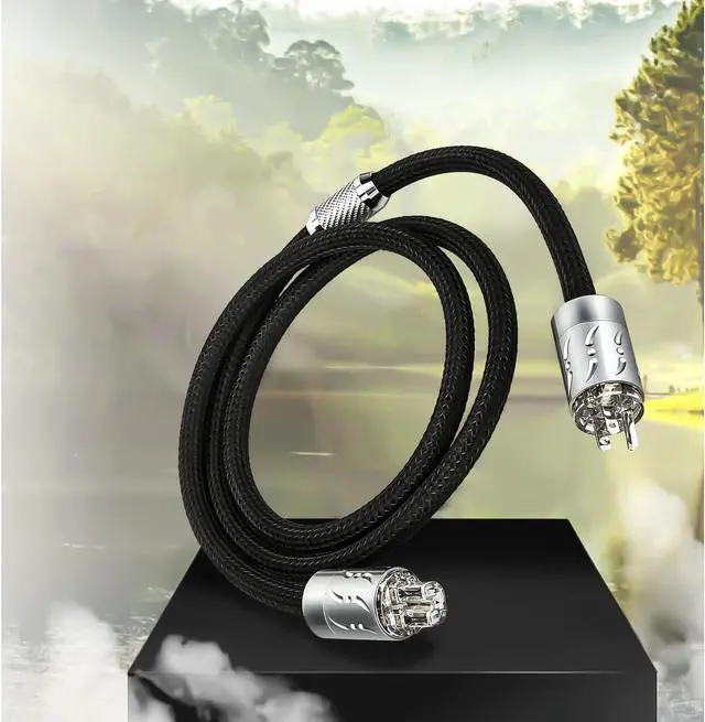 Alt view image 7 of 7 - Viborg Audiophile Power Cable MTR1501, 3.3FT/1M HiFi Power Cord, 16pcs Multiplex Copper Conductor Pure Copper Shielding AC Hi-end Mains Cord with VM512R+VF512R for Power Filter, Turntable, Amp