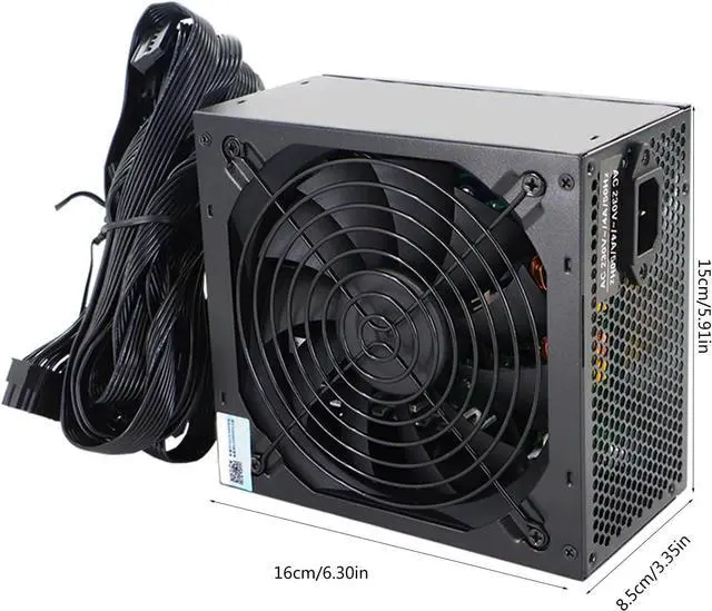 Alt view image 3 of 7 - Efficient Rate 550W Computer Power Supply with Intelligent Temperature Control for Active 12V Power