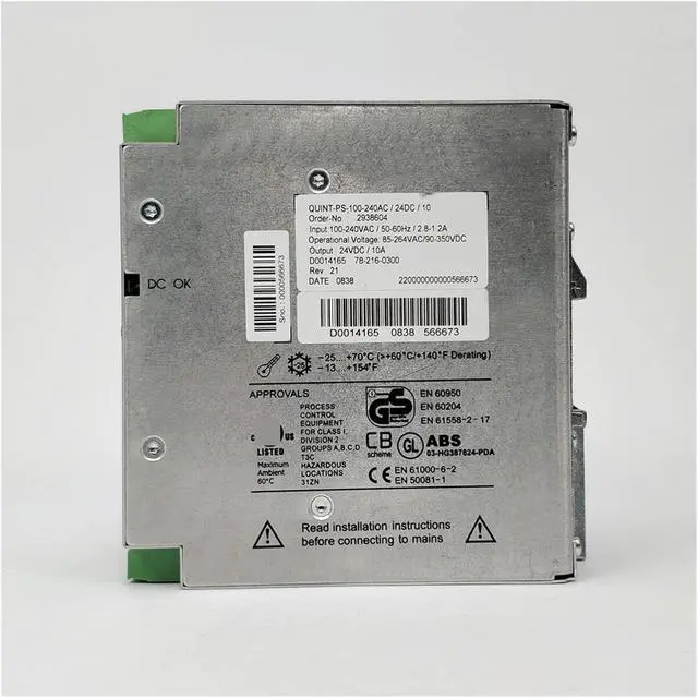 Alt view image 2 of 3 - 2938604 QUINT-PS-100-240AC/24DC/10 Quint Power 24VDC/10A for Switching Power Supply