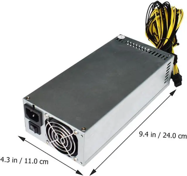 Alt view image 3 of 7 - 2pcs Miner Power Supply Desktop Computer Power Supply Quiet Power Supply Silent Power Source Mining Computer Power Adapter Computer Part Computer Power Source Silent Power Supply