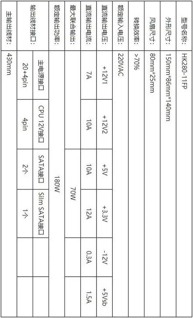 Alt view image 5 of 5 - HK280-11FP for Desktop PC Power Supply ATX12V series D13-180P1A PCD009 for 280MT G1 G2 PC power supply 848052-006
