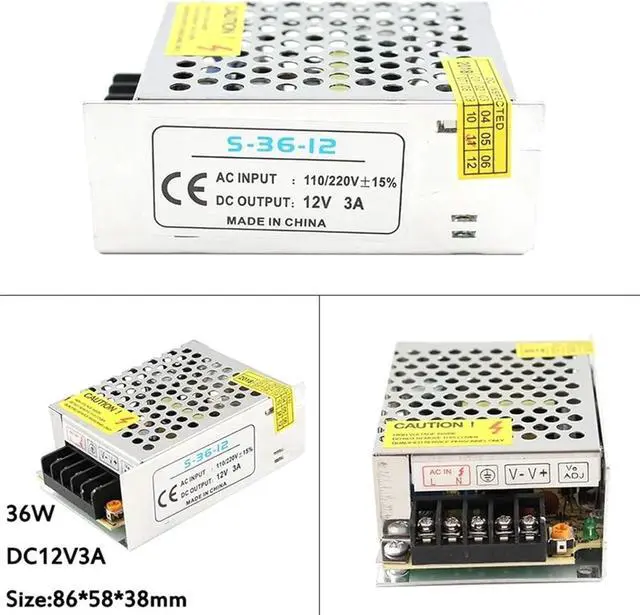 Alt view image 3 of 6 - AC DC 3V 5V 9V 12V Switching Power Supply 15V 18V 24V 36V Fonte 500W 220V to 5 12 24 V Power Adapter 5V 12V 24V SMPS(12V,5A)