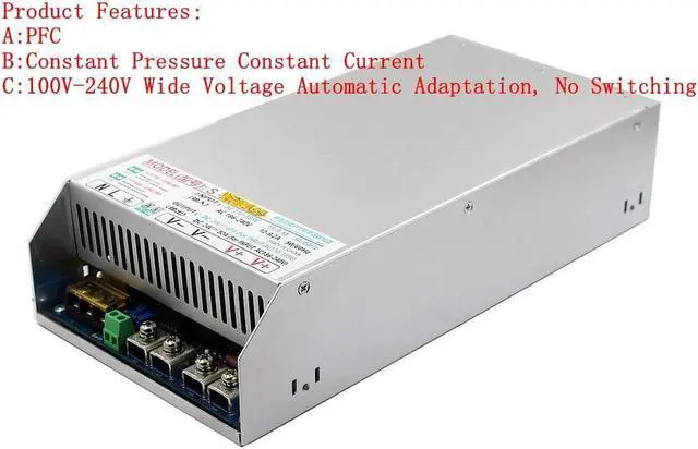 Alt view image 2 of 4 - JINGMAIDA Switching Power Supply 1500W 110-240V AC to DC 48V 31A 1500W Power Supply with PFC for Computer Project, LED Strip Lights, 3D Printer