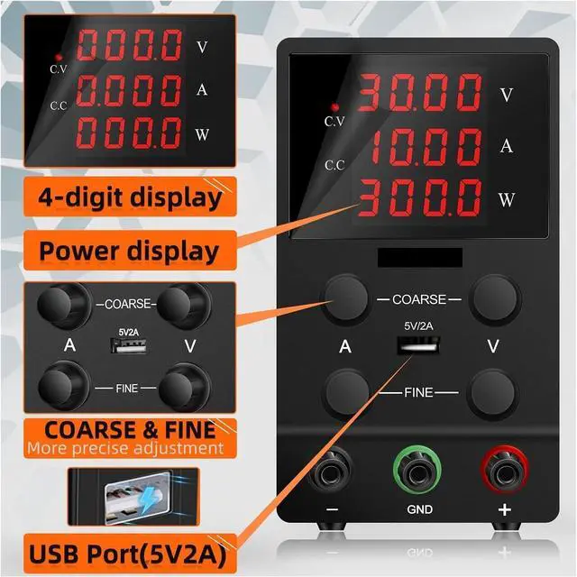 Alt view image 4 of 7 - dc Power Supply 120V/60V/30V 10A / 5A Digits Digital Variable LAB DC Power Supply Adjustable Voltage Regulator Laptop Repair Rework AC 110V/220V (Color : Programmable 120V3A, Size : 220V)
