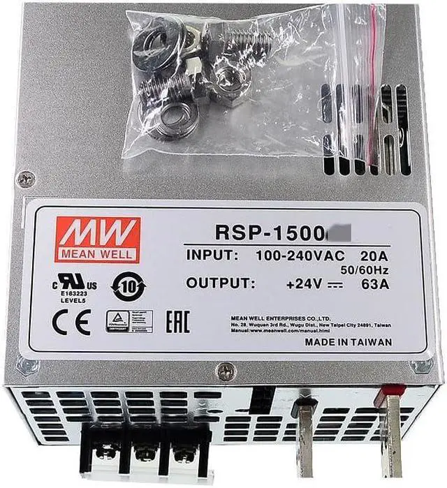 Alt view image 2 of 5 - MEAN WELL RSP 1500W Switching Power Supply AC/DC Single Output RSP-1500-12 125A Slim Type Enclosed Power Supply Driver Transformer with PFC Function