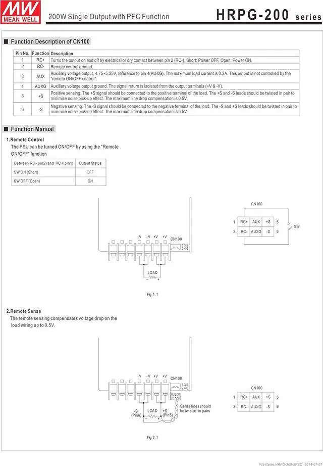 Alt view image 4 of 4 - MW Mean Well HRPG-200-15 15V 13.4A 201W Single Output with PFC Function Power Supply