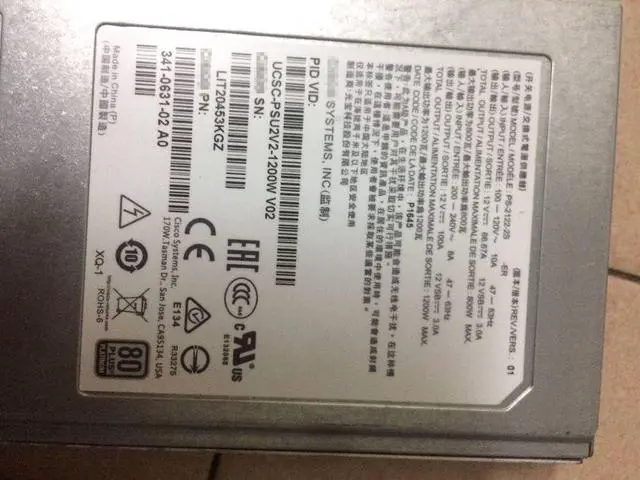 Alt view image 2 of 2 - PS-2122-2S UCSC-PSU2V2-1200W for Server Power Supply