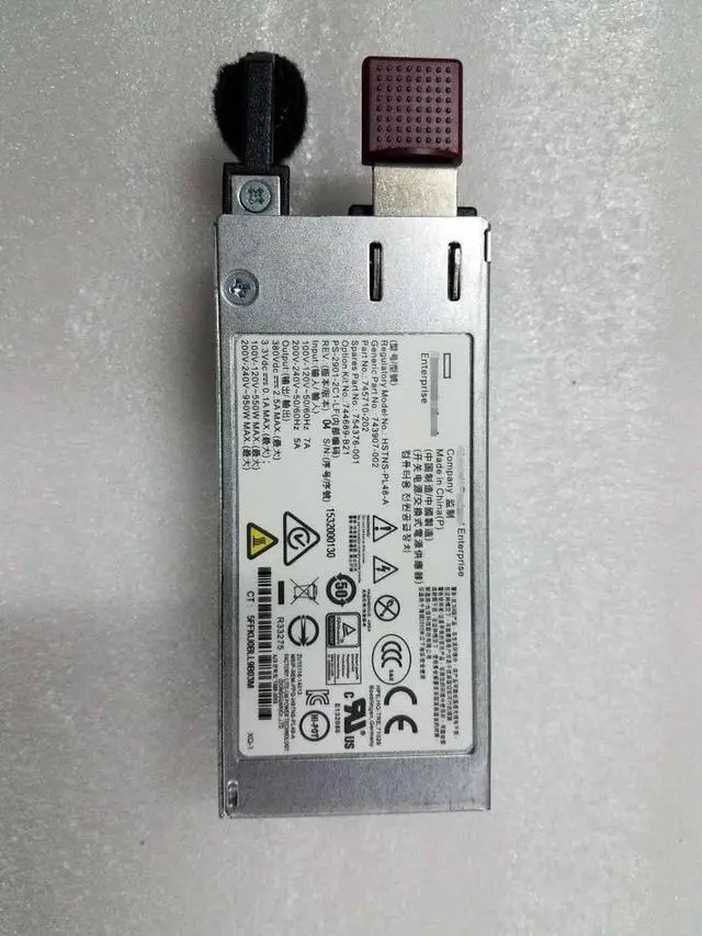 Alt view image 2 of 3 - HSTNS-PL48-A for ML150 G9 DL180 G9 DL160 G9 Power supply module 743907-002 745710-202 754376-001 550W 950W