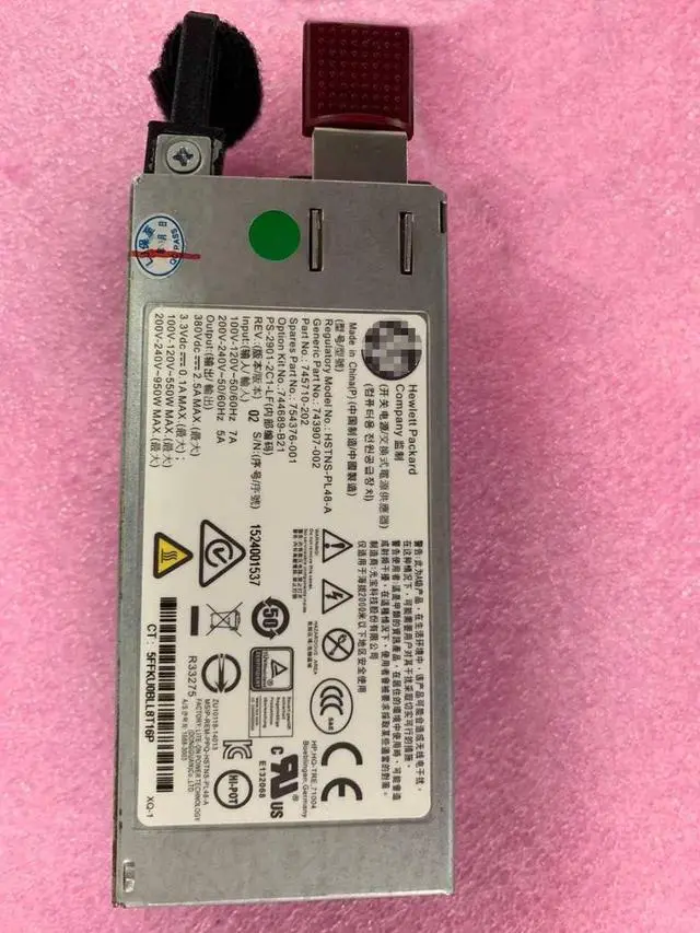 Alt view image 3 of 3 - HSTNS-PL48-A for ML150 G9 DL180 G9 DL160 G9 Power supply module 743907-002 745710-202 754376-001 550W 950W