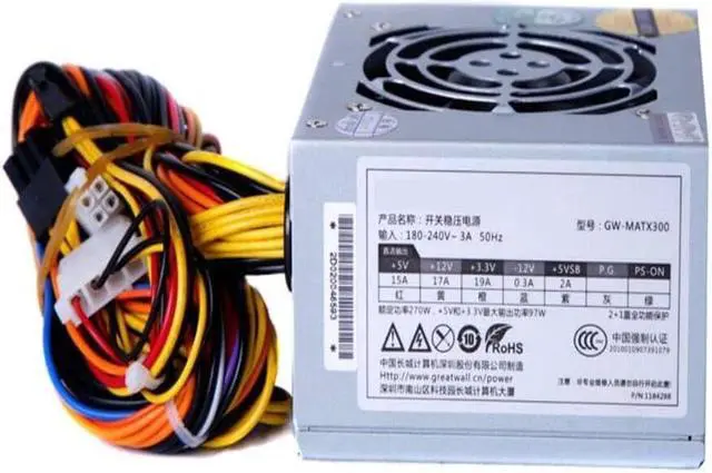 Alt view image 5 of 6 - PC PSU for SFX Mini Chassis Quiet Small Power Supply 270W Power Supply Switching GW-MATX300