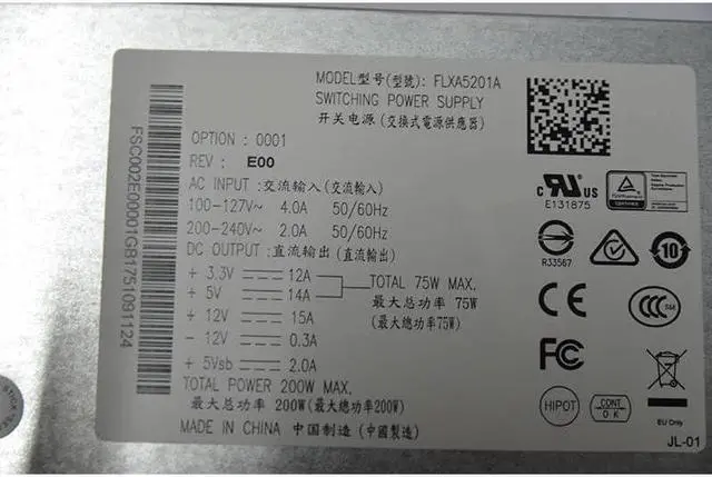 Alt view image 5 of 6 - PSU for Single Mini 1U Switching Power Supply FLXA5181A FLXA5201A FLXA 5181A-001G FSC001