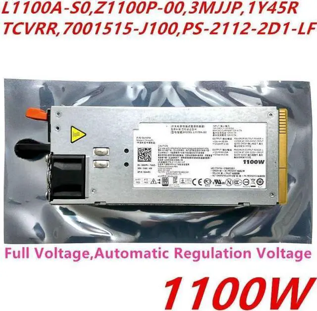 Alt view image 6 of 6 - PSU for R910 810 710 510 1100W Power Supply L1100A-S0 Z1100P-00 1Y45R TCVRR 7001515-J100 PS-2112-2D1-LF 0GVHPX
