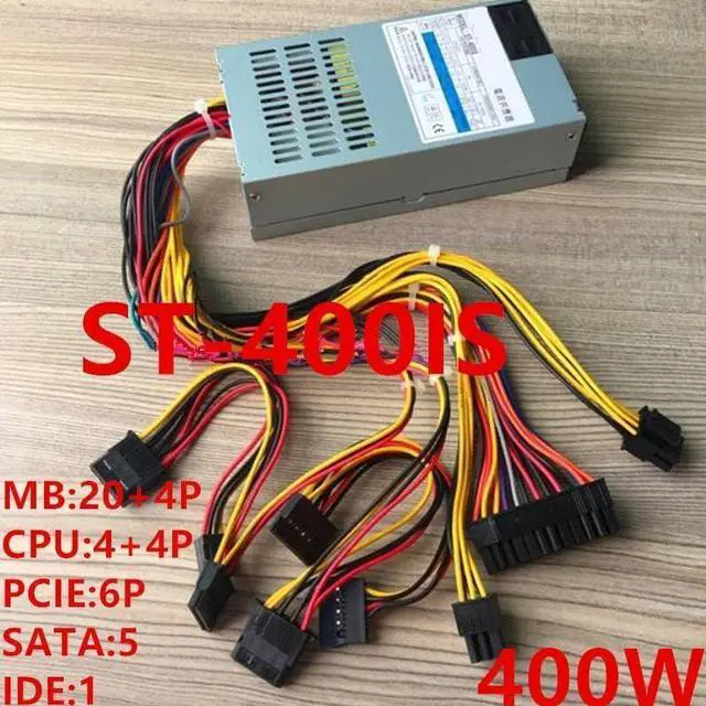 Alt view image 3 of 3 - PSU for AIO ITX Flex NAS HTPC Small 1U K39 K49 T34 T39 R47 R44 M41 S3 ZS-A4 G5 400W Power Supply ST-400IS