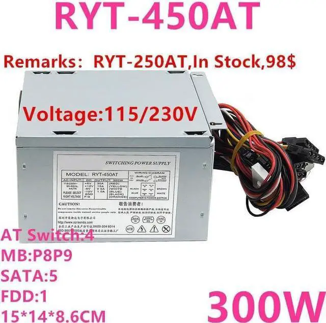 Alt view image 4 of 4 - PSU for Roeyuta at PSII 300W Switching Power Supply RYT-450AT RYT-250AT