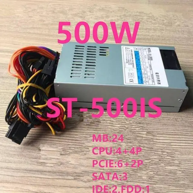 Alt view image 4 of 4 - PSU for AIO ITX Flex NAS HTPC Small 1U K39 K49 T34 R47 R44 M41 A35 S3 ZS-A4 G5 500W Power Supply ST-500IS