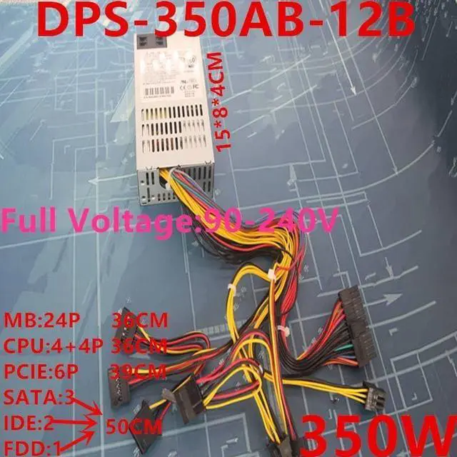 Alt view image 6 of 6 - PSU for 80plus Silver Flex Small 1U 350W Switching Power Supply DPS-350AB-12B