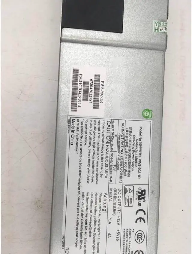 Alt view image 2 of 4 - PWS-902-1R for 900W 1U Redundant Power Supply