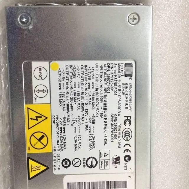 Alt view image 2 of 2 - DPS-800GB A HSTNS-PD05 379123-001 MAX 1000W for DL380 G5 server power supply