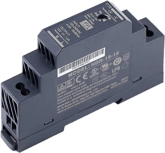 Alt view image 2 of 7 - (12PACK) Mean Well HDR Switch Mode DIN Rail Power Supply 120 ? 370 V Dc, 85 ? 264 V Ac Input HDR-15 Series 15W (HDR-15-15)