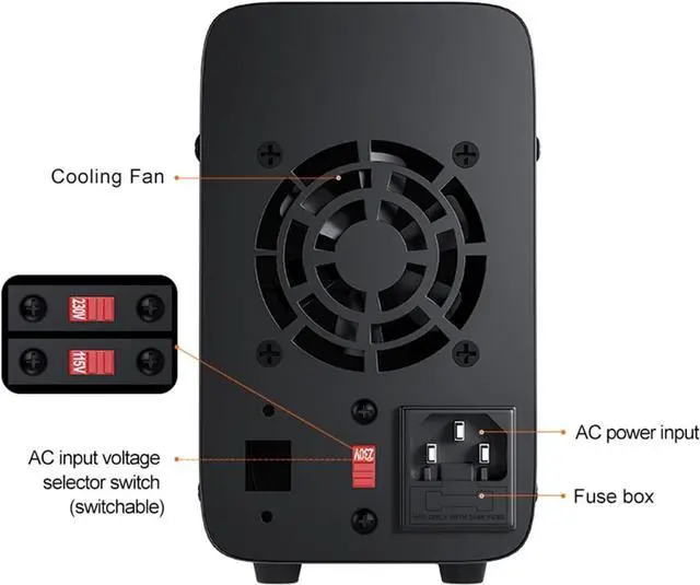 Alt view image 6 of 6 - dc Power Supply Adjustable DC Power Supply 30V 10A Laboratory Programmable Power Supply 60V 5A USB Power Supply Short Circuit (Color : 30V 5A)