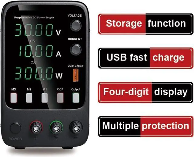 Alt view image 3 of 7 - dc Power Supply USB Laboratory Power Supply 30V, 10A Adjustable DC Power Supply with Memory Function programmable Switching Power Supply (Color : APS3010H)